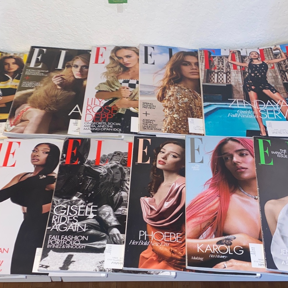 Elle bundle of 12 fashion beauty magazines